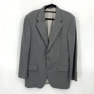 Polo University Club Gray Plaid 2 Button Blazer Kensington Collection Mens 42 R